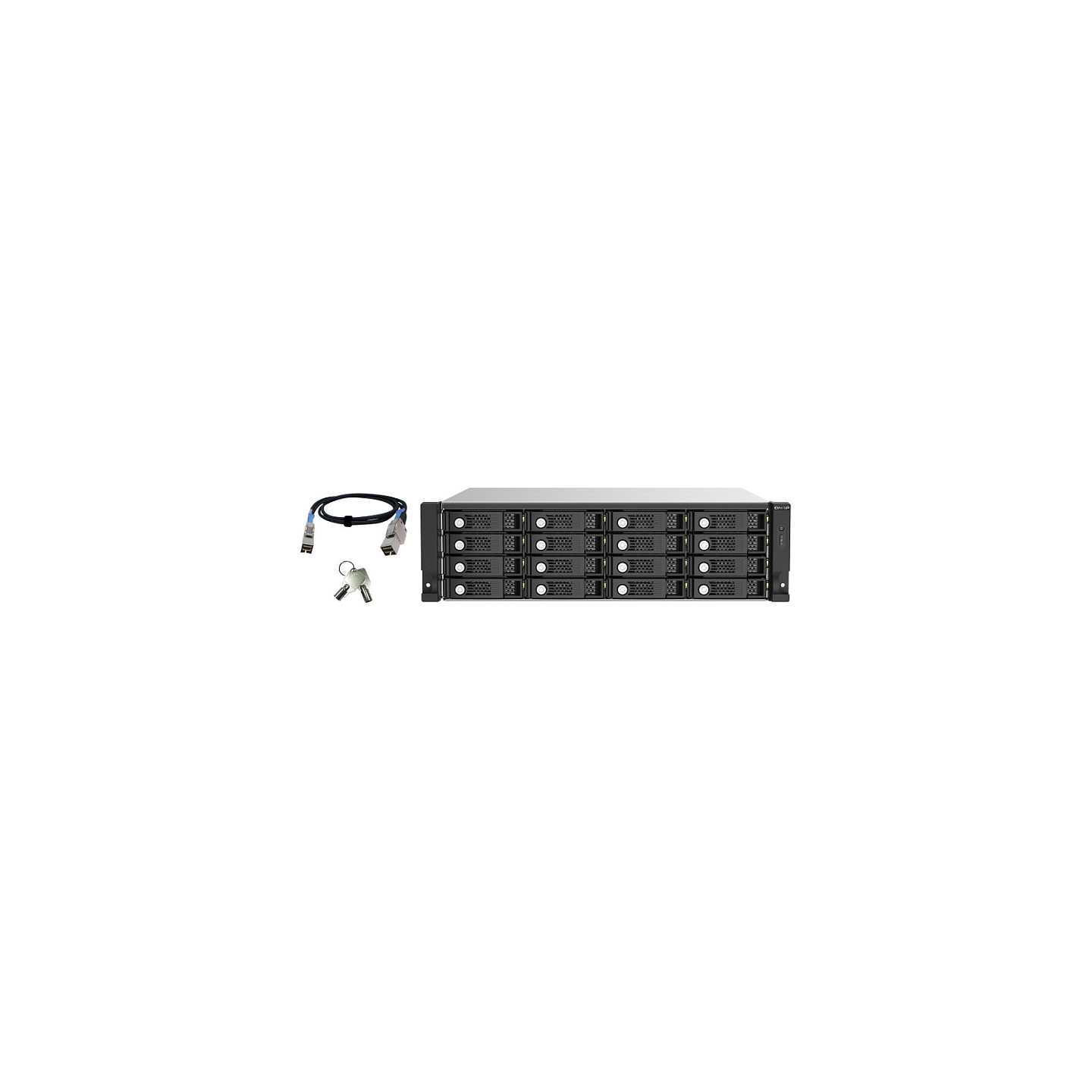 QNAP TL-R1620SEP-RP 16-bay 3U rackmount SAS 12Gbps JBOD expansion enclosure with SAS expander 12Gbps & SAS SATA 6Gbps...