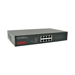ROLINE PoE Fast Ethernet Switch 8 Port 8x PoE 48.26cm 19Zoll Einbau — Buy in Cyprus with Fast Delivery
