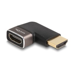 DELOCK HDMI Adapter Stecker zu Buchse 90 links gewinkelt 8K 60 Hz grau Metall — Buy in Cyprus with Fast Delivery