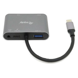 Equip Dock USB-C- to HDMI.VGA.USB3.0.AUX.100WPD 15cm sw — Buy in Cyprus with Fast Delivery