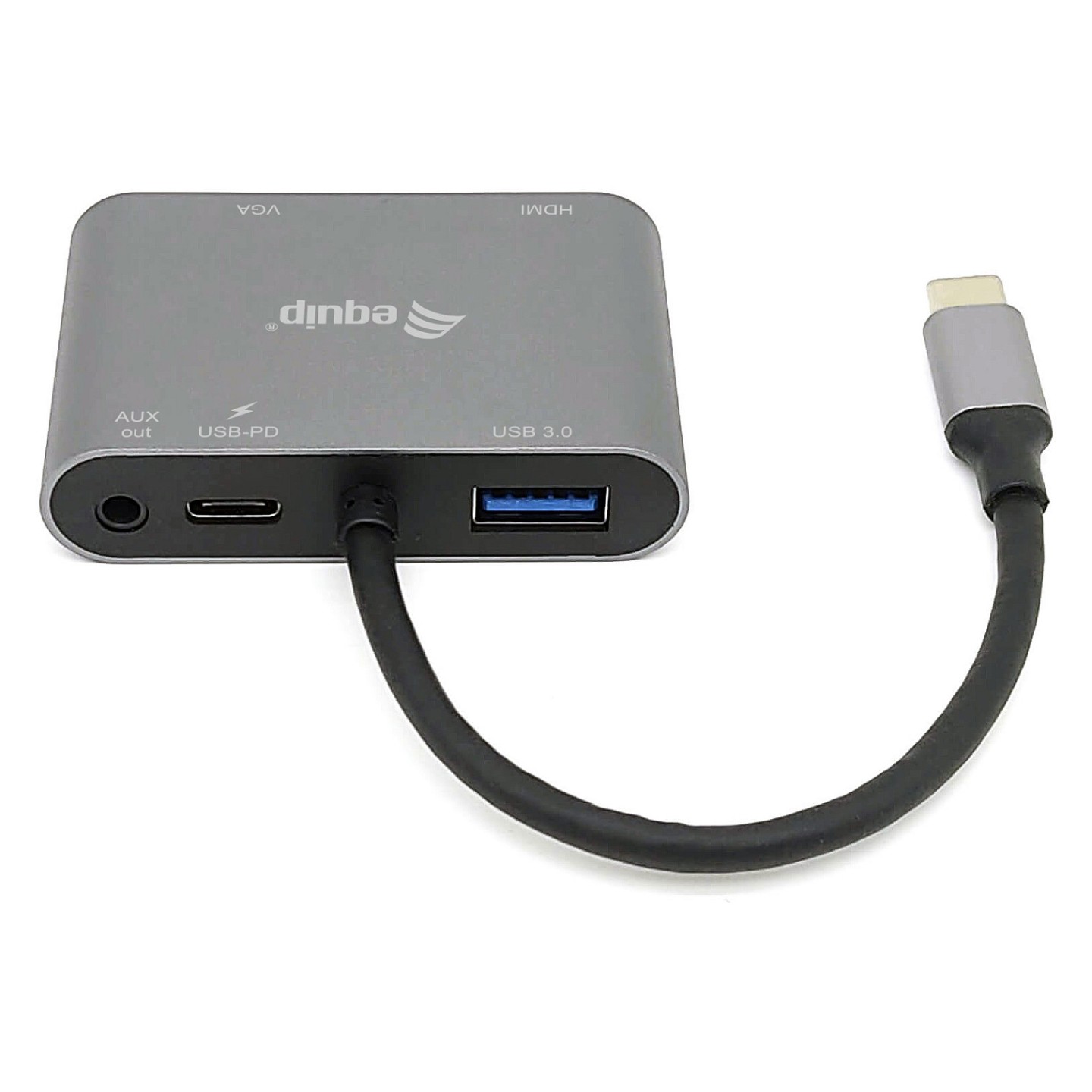 Equip Dock USB-C- to HDMI.VGA.USB3.0.AUX.100WPD 15cm sw — Buy in Cyprus with Fast Delivery