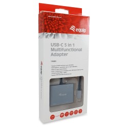 Equip Dock USB-C- to HDMI.VGA.USB3.0.AUX.100WPD 15cm sw — Buy in Cyprus with Fast Delivery