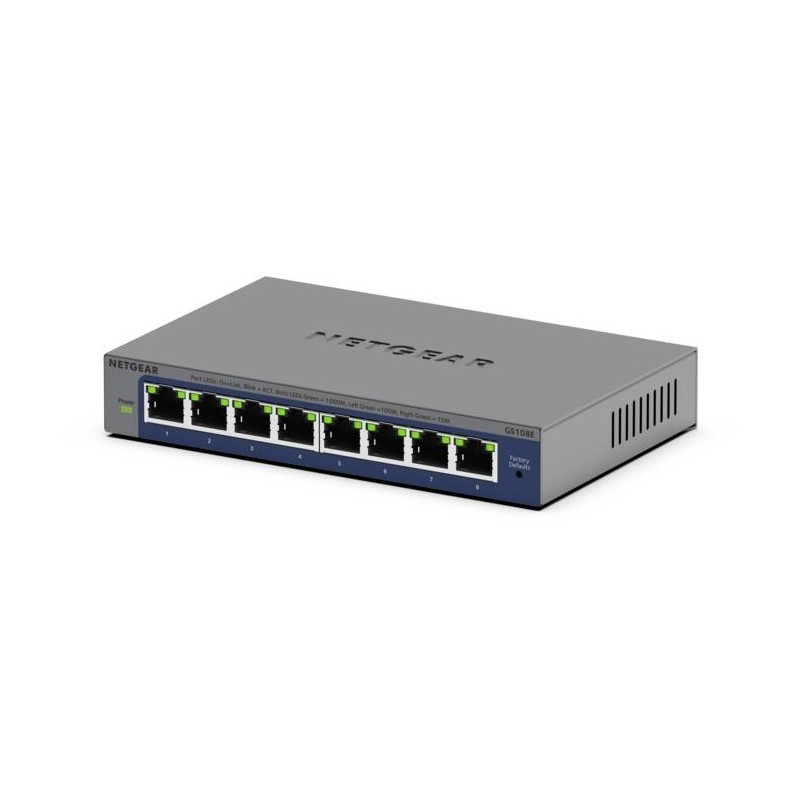 Buy NETGEAR 8-Port Gigabit Unmanaged Switch - GS108Ev4 - Grey, 8x 10/100/1000 Mb... in Cyprus, Nicosia, Limassol, Larnaka, Pafos
