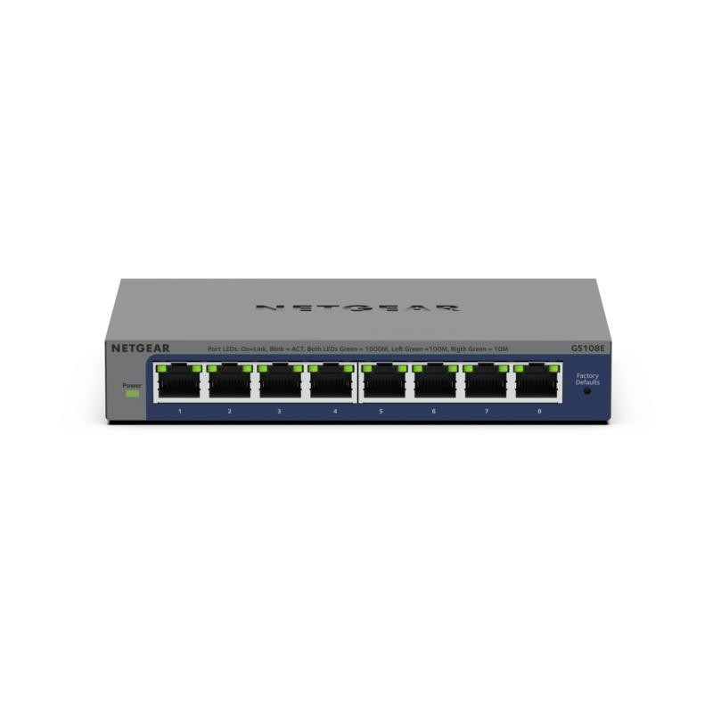 Buy NETGEAR 8-Port Gigabit Unmanaged Switch - GS108Ev4 - Grey, 8x 10/100/1000 Mb... in Cyprus, Nicosia, Limassol, Larnaka, Pafos