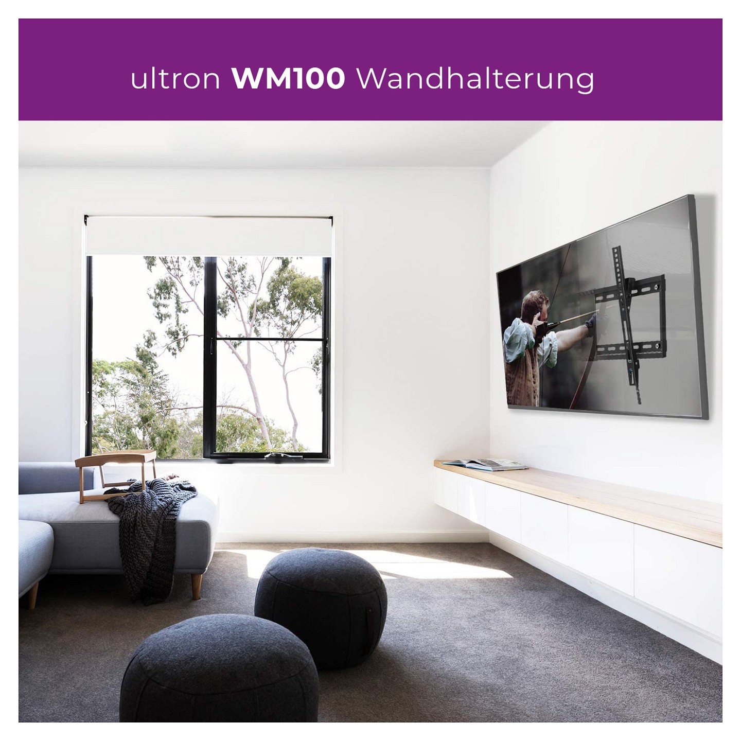 ZUB Ultron Wandhalterung Flatscreen WM100 23'-56' Neigung — Buy in Cyprus with Fast Delivery