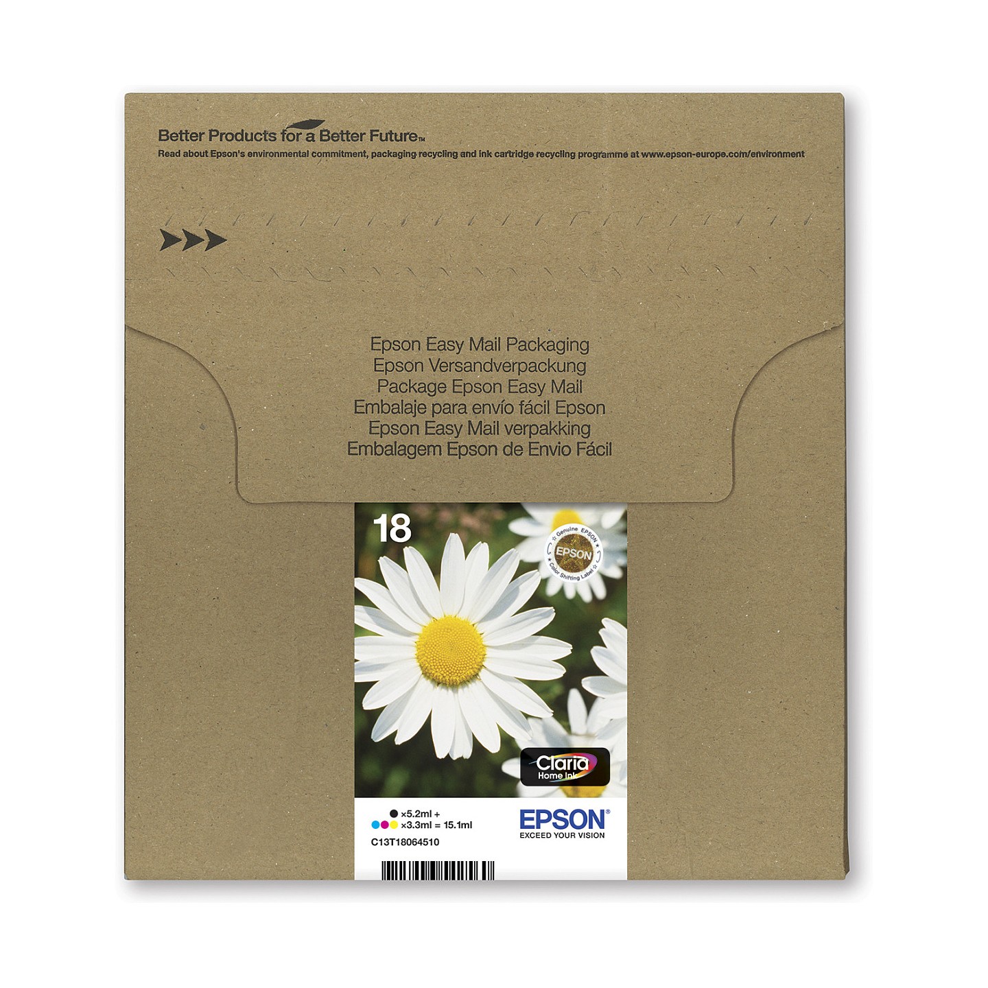 Epson Original Easy Mail Packing 18 Gänseblümchen Druckerpatronen - 4er Multipack (C13T18064511)