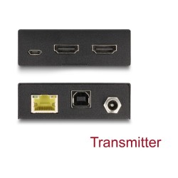 DELOCK HDMI KVM Extender Set uber Cat.6 Kabel 4K 60 Hz 70m — Buy in Cyprus with Fast Delivery