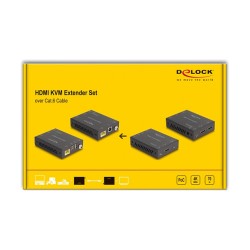 DELOCK HDMI KVM Extender Set uber Cat.6 Kabel 4K 60 Hz 70m — Buy in Cyprus with Fast Delivery