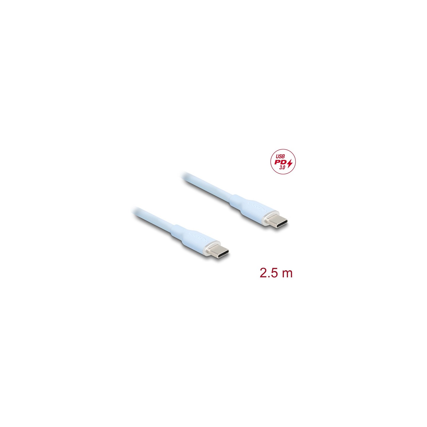 DELOCK USB 2.0 Kabel USB Typ-C St to St PD 3.0 60W 2.5m blau — Buy in Cyprus with Fast Delivery