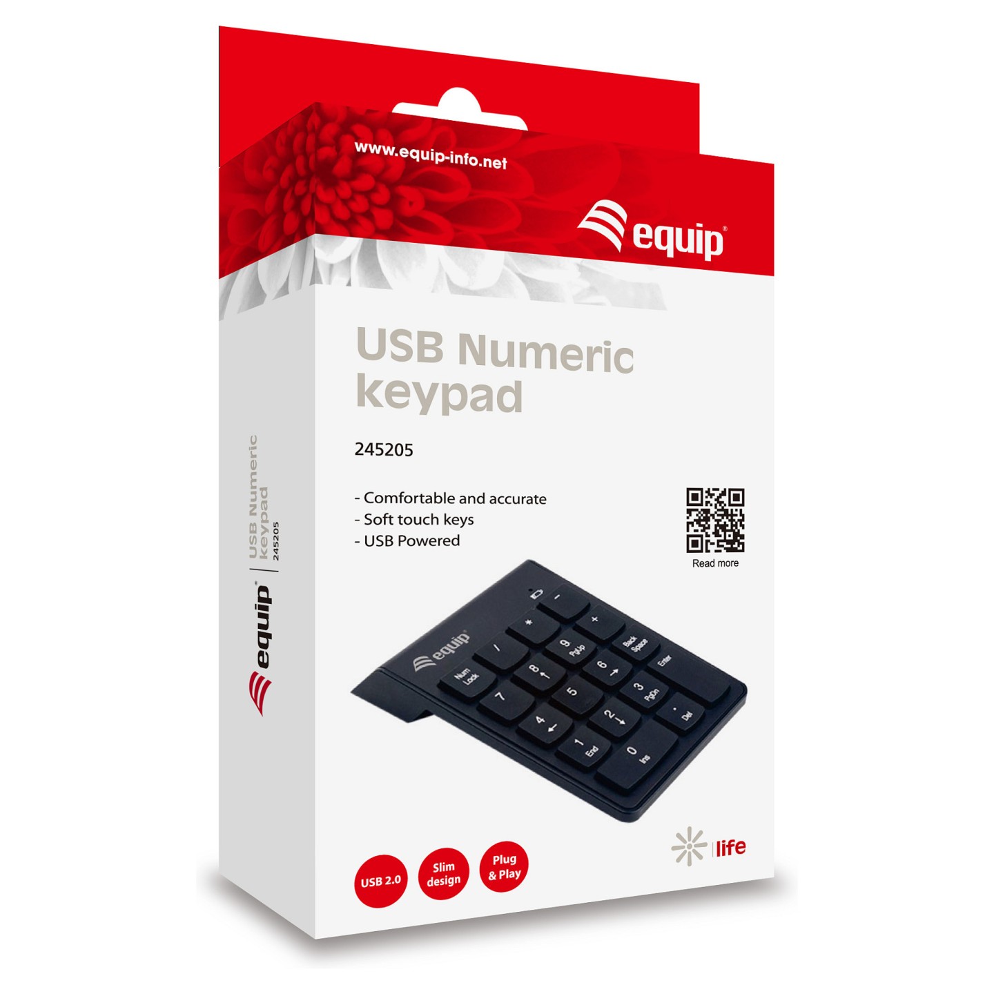 Equip Kabelgebundene USB Nummernblock schwarz — Buy in Cyprus with Fast Delivery