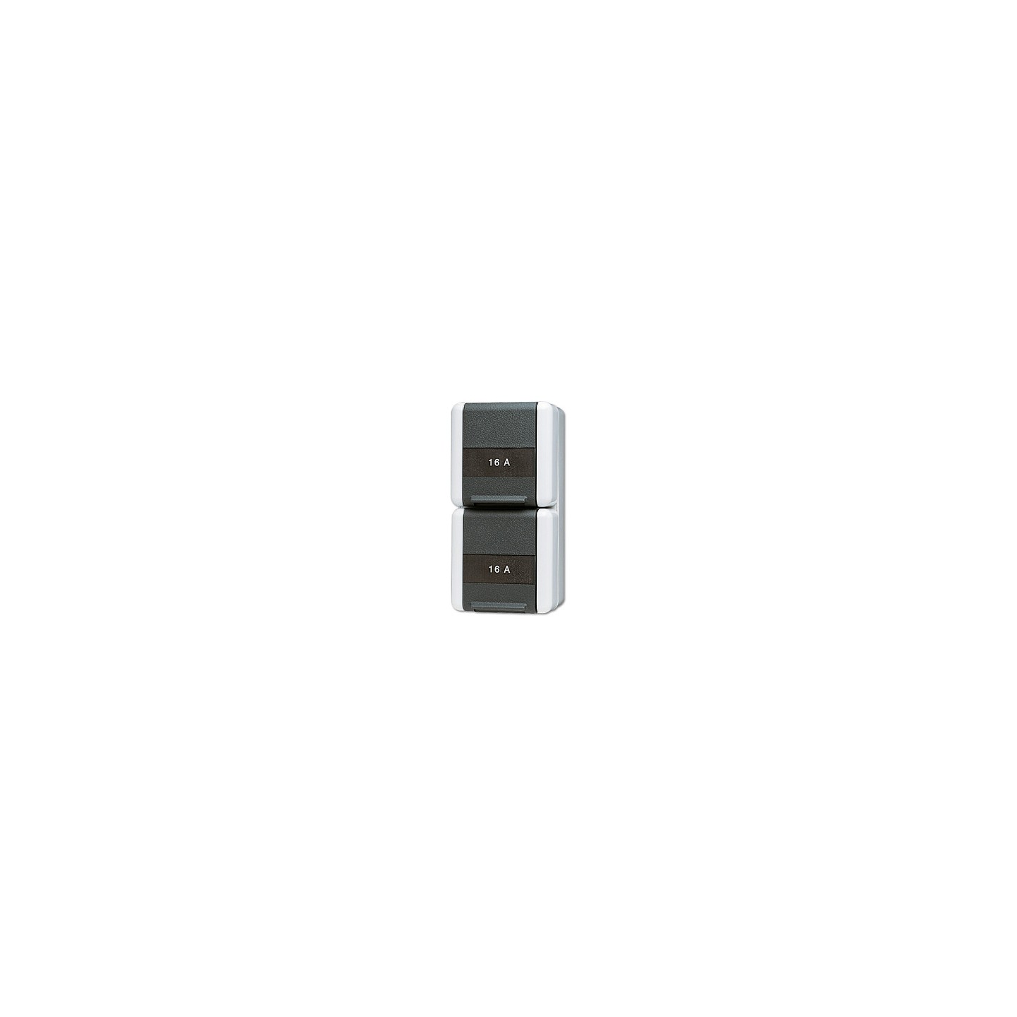 Jung 822 NA W AP WD-Doppel-Steckdose senkrecht Schriftfeld — Buy in Cyprus with Fast Delivery