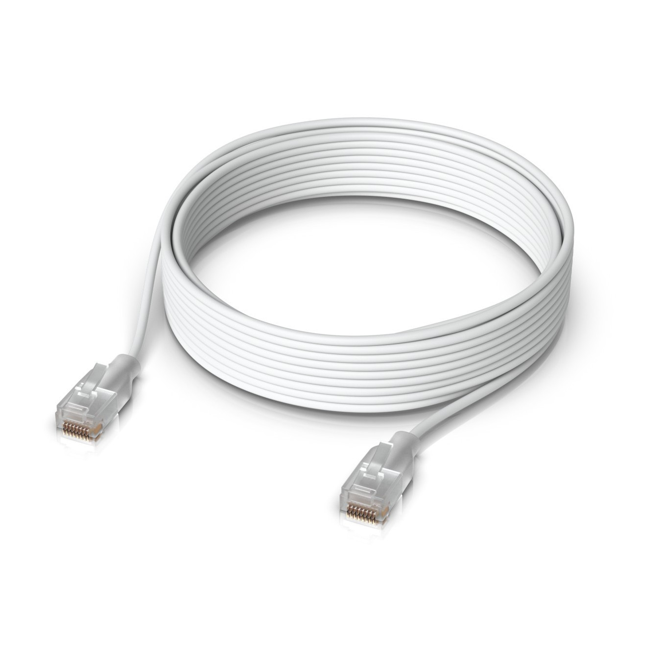 Ubiquiti UniFi Etherlighting Patch Cable - UACC-CABLE-PATCH-EL-8M-W - 8m Cat6, 2.5GbE, Translucent White