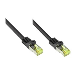 GoodConnections RJ45 Patchkabel mit Cat. 7 Rohkabel und Rastnasenschutz (). S FTP. PiMF. halogenfrei. 500MHz. OFC. sc...