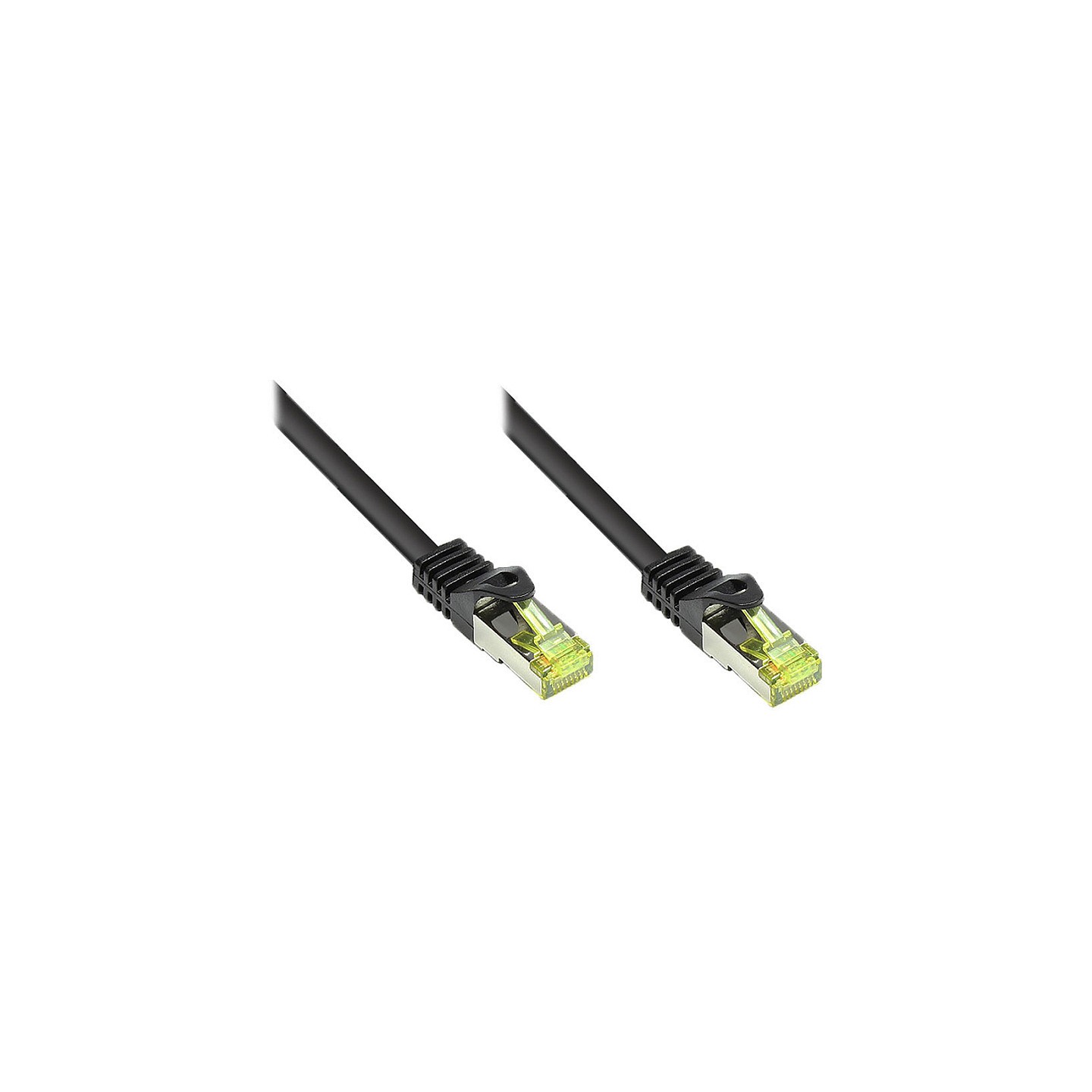 GoodConnections RJ45 Patchkabel mit Cat. 7 Rohkabel und Rastnasenschutz (). S FTP. PiMF. halogenfrei. 500MHz. OFC. sc...