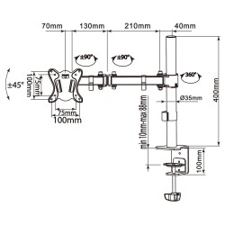 equip Bewegliche Monitor LCD-Tischhalterung 13' bis 32 — Buy in Cyprus with Fast Delivery