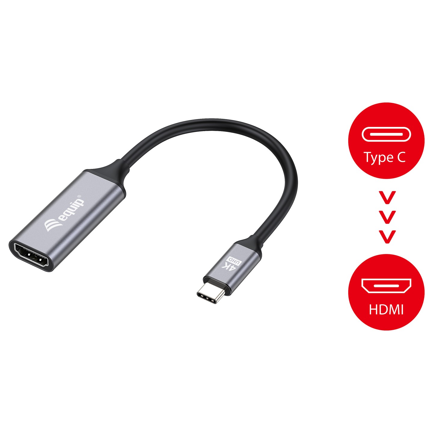 Equip Adapter USB-C - to HDMI 2.0 4K60Hz 0.15m gr — Buy in Cyprus with Fast Delivery