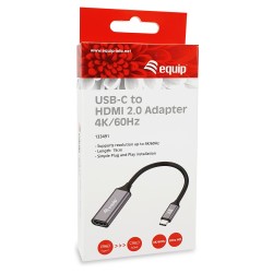 Equip Adapter USB-C - to HDMI 2.0 4K60Hz 0.15m gr — Buy in Cyprus with Fast Delivery