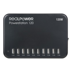 RealPower Power Station 120 - Indoor - AC - Schwarz — Buy in Cyprus with Fast Delivery