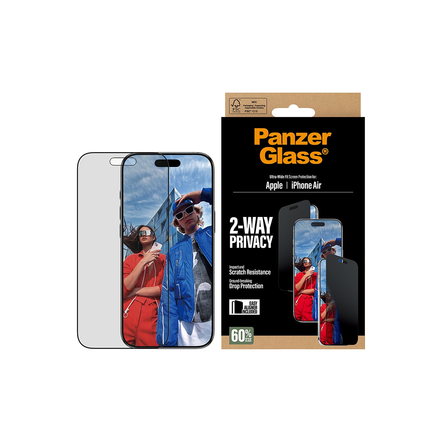 PanzerGlass 2-Way Privacy Schutzglas iPhone Air UWF — Buy in Cyprus with Fast Delivery
