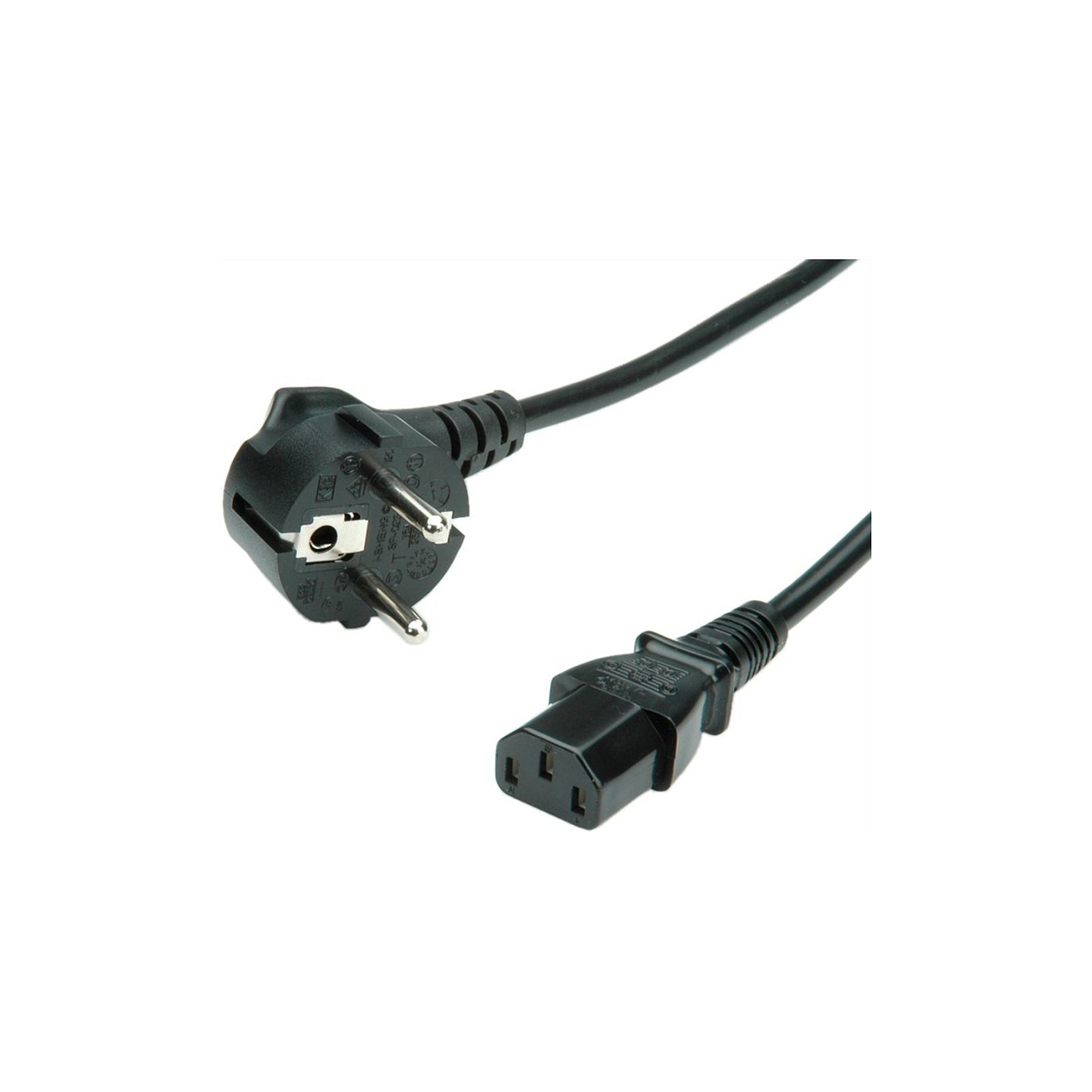 VALUE Netzkabel. gerade IEC-Buchse. schwarz. 0.6 m — Buy in Cyprus with Fast Delivery