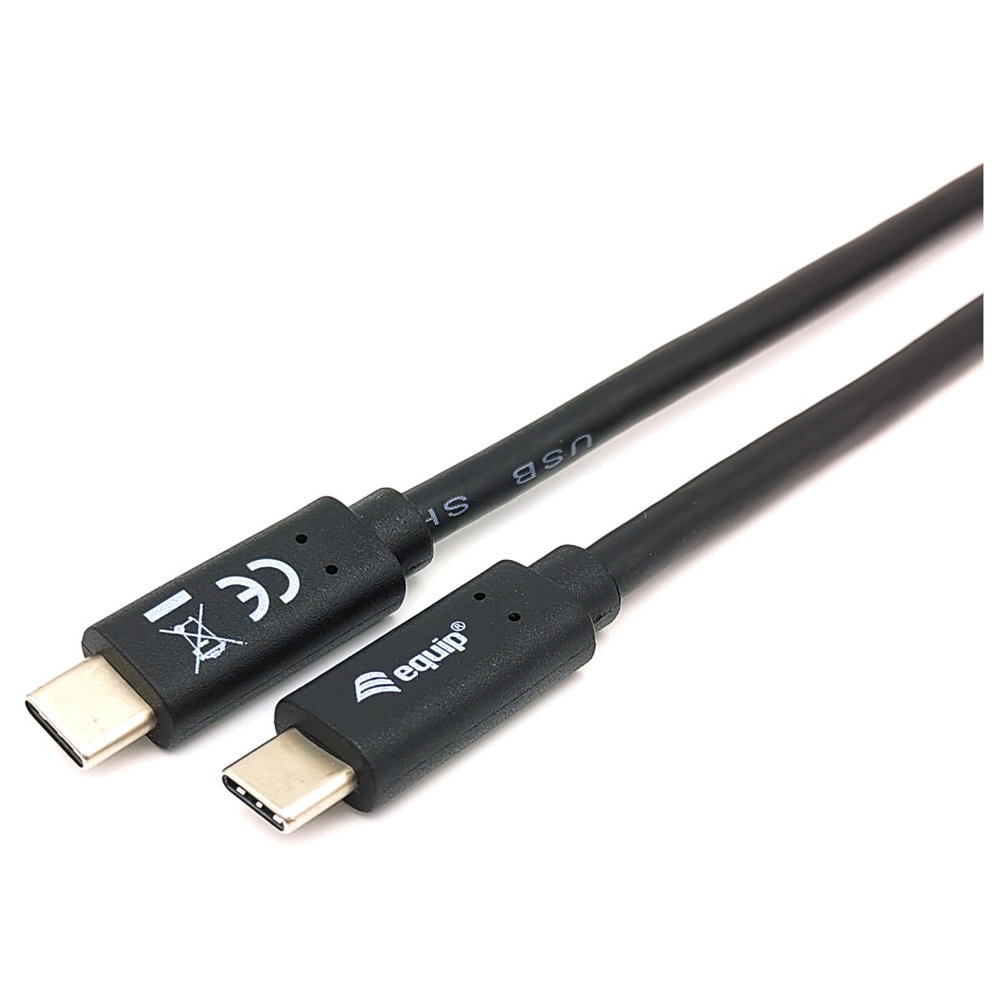 Equip Kabel USB-C 3.0 - to C St St 2.00m 3A 20V sw — Buy in Cyprus with Fast Delivery
