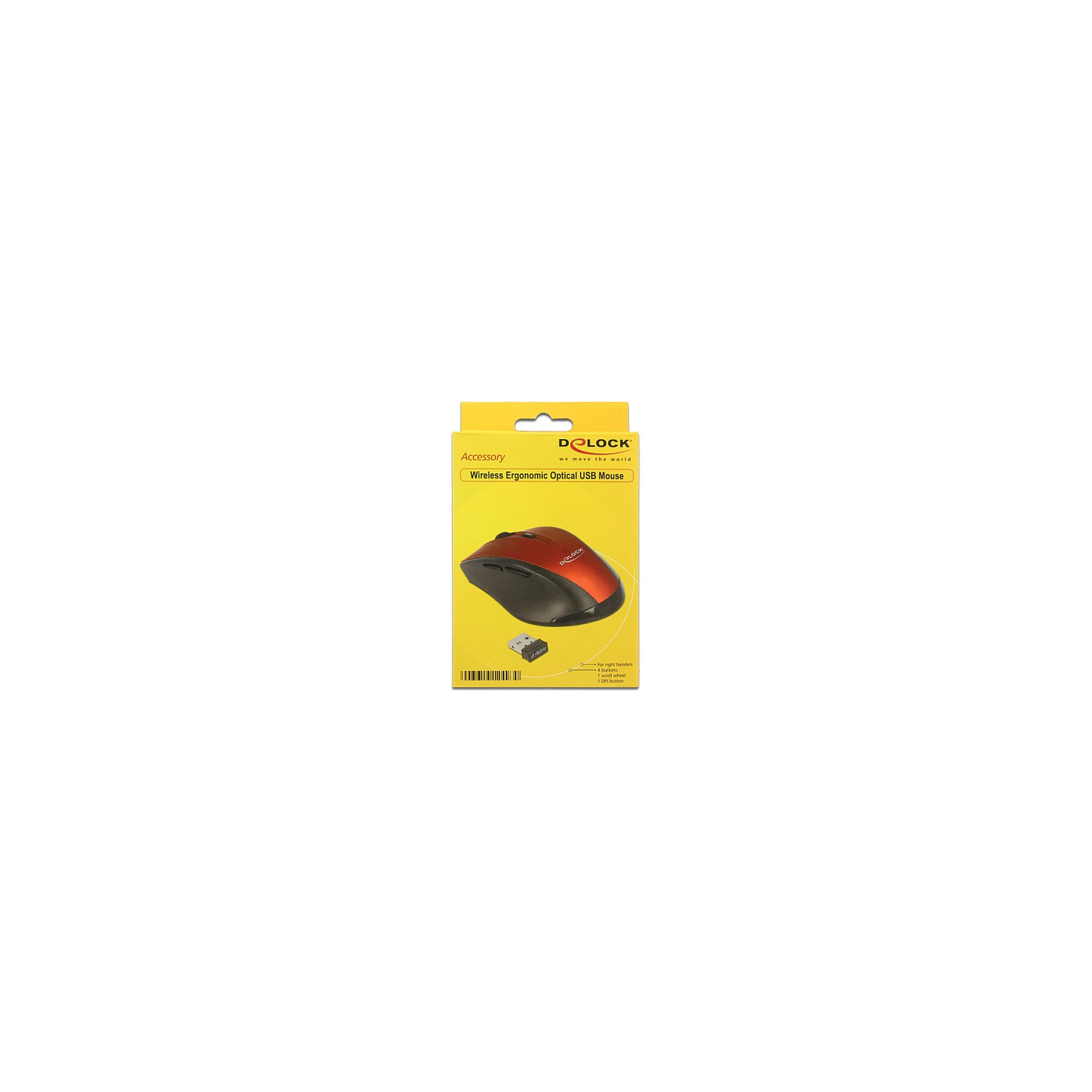 DELOCK Maus Ergonomische optische 5-Tasten Maus 2.4 G — Buy in Cyprus with Fast Delivery