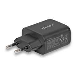 LINDY USB-C Ladegerät 2-Port GaN Charger 65W. schwarz — Buy in Cyprus with Fast Delivery