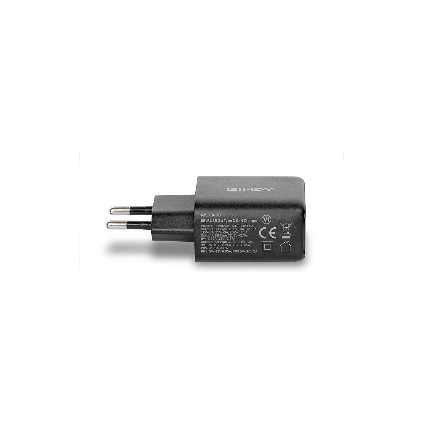 LINDY USB-C Ladegerät 2-Port GaN Charger 65W. schwarz — Buy in Cyprus with Fast Delivery