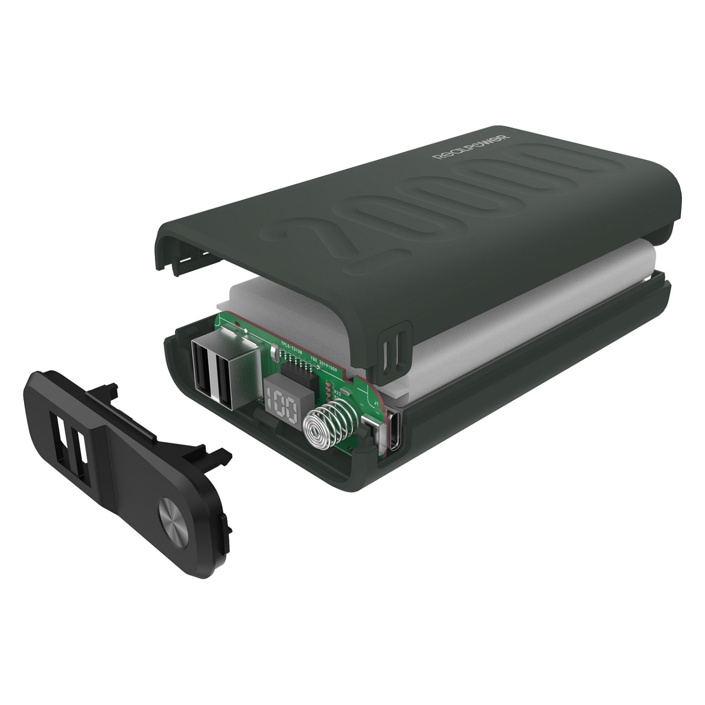 RealPower Powerbank PB-20000 PD+ Midnight Green 20.000mAh — Buy in Cyprus with Fast Delivery