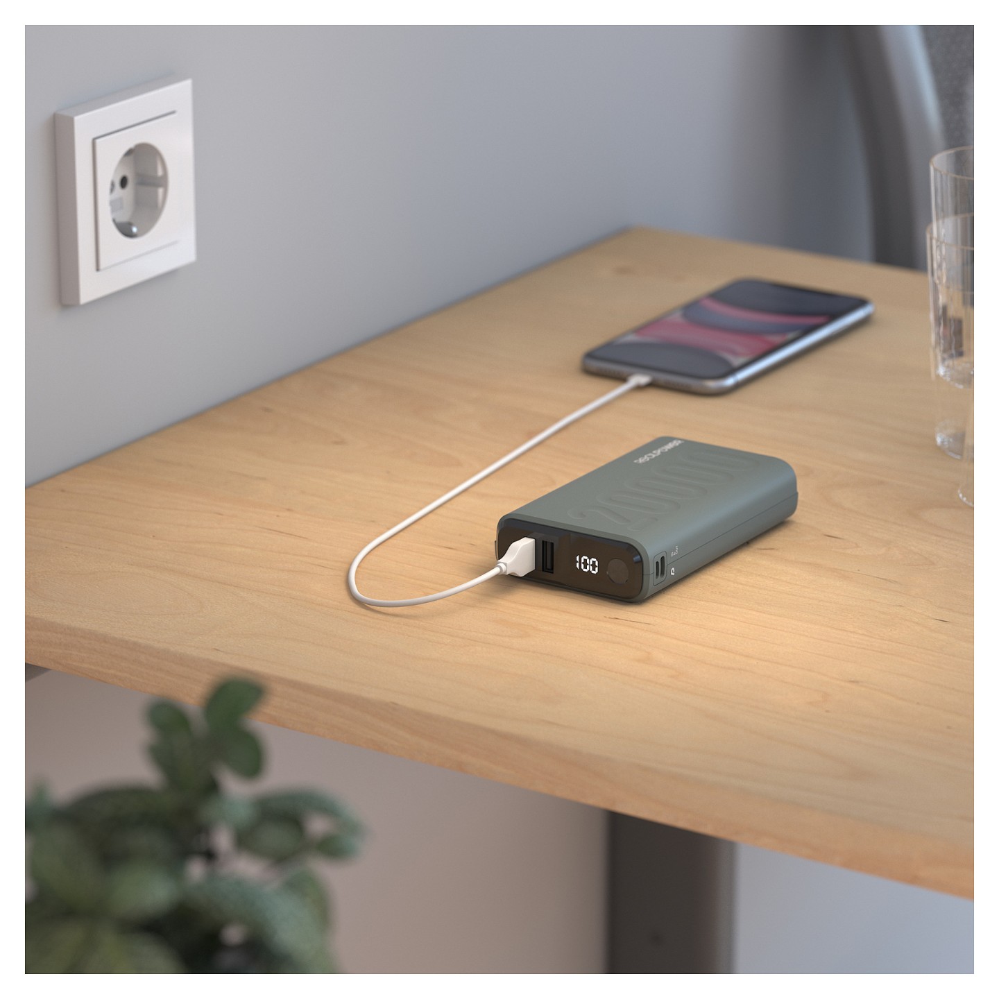 RealPower Powerbank PB-20000 PD+ Midnight Green 20.000mAh — Buy in Cyprus with Fast Delivery