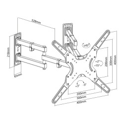 Equip Wandhalterung 23'-55' 1TFT V.bewegl.6Gelenke 45Kg sw lite Retail — Buy in Cyprus with Fast Delivery