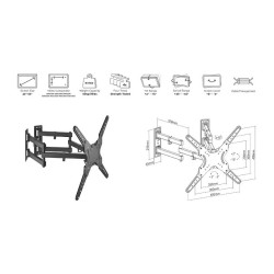 Equip Wandhalterung 23'-55' 1TFT V.bewegl.6Gelenke 45Kg sw lite Retail — Buy in Cyprus with Fast Delivery