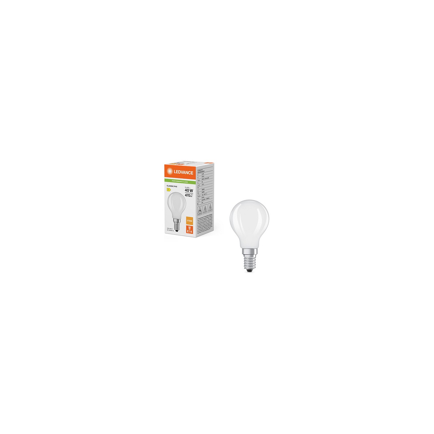 Osram LED Classic P 40 Filament P 3.4W 827 Frosted E14 LED-Lampen. klassische Mini — Buy in Cyprus with Fast Delivery
