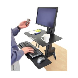 ERGOTRON WorkFit-S mittelgrosser Monitor HD mit Arbeitsflaeche bis 76cm 30Zoll VESA 75x75 100x100max max. 13.2kg. Anh...