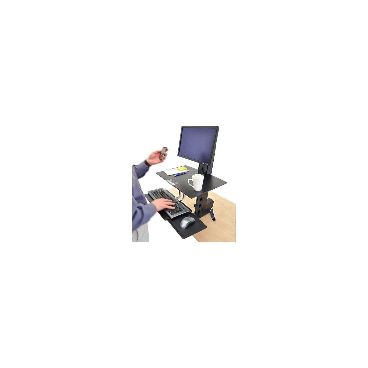 ERGOTRON WorkFit-S mittelgrosser Monitor HD mit Arbeitsflaeche bis 76cm 30Zoll VESA 75x75 100x100max max. 13.2kg. Anh...
