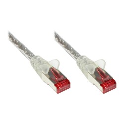 RNS® Patchkabel mit Rastnasenschutz. Cat. 6. S FTP. PiMF. PVC. 250MHz. transparent. 0.25m. Good Connections®