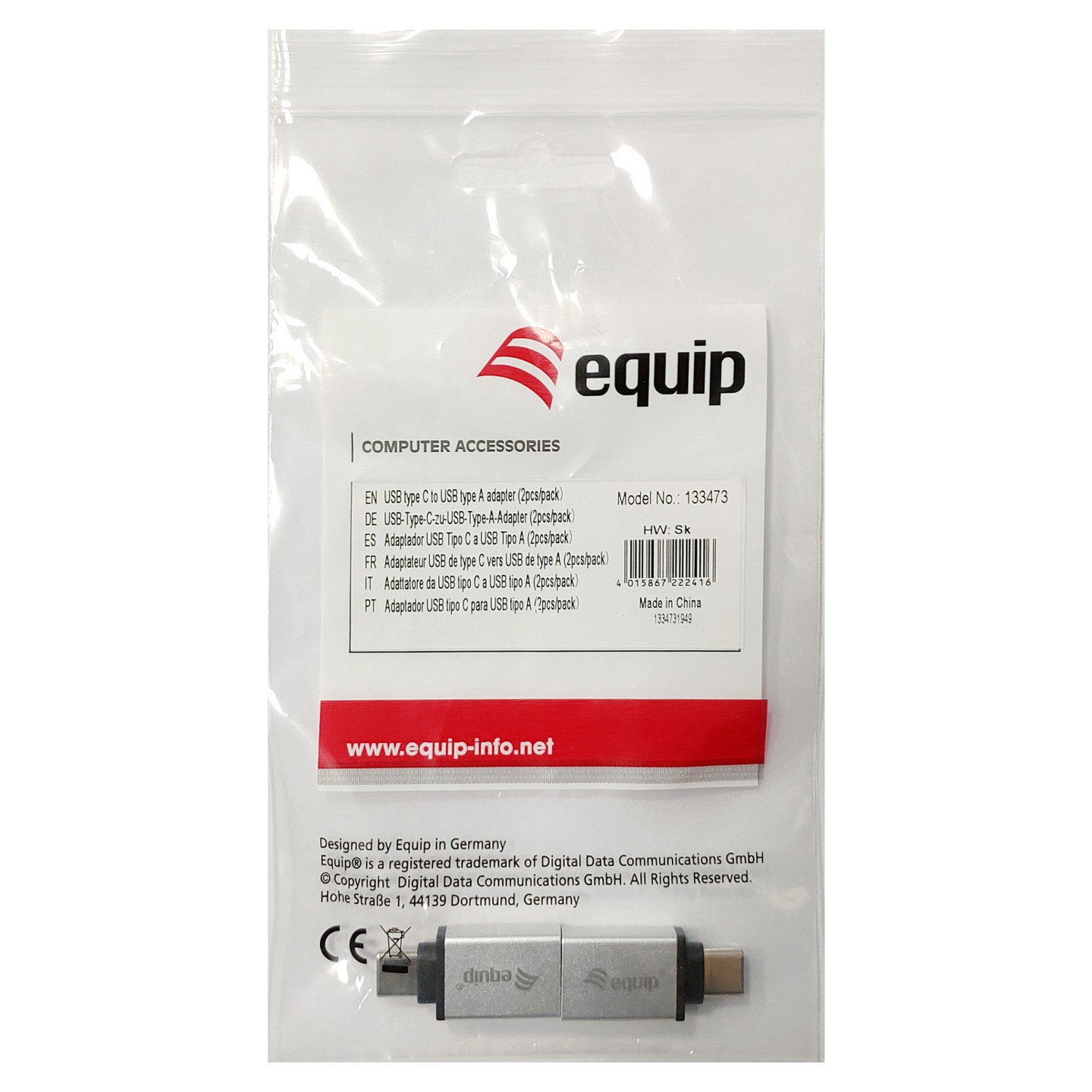 Equip Adapter USB-C - to USB 3.0 2er-Pack si — Buy in Cyprus with Fast Delivery