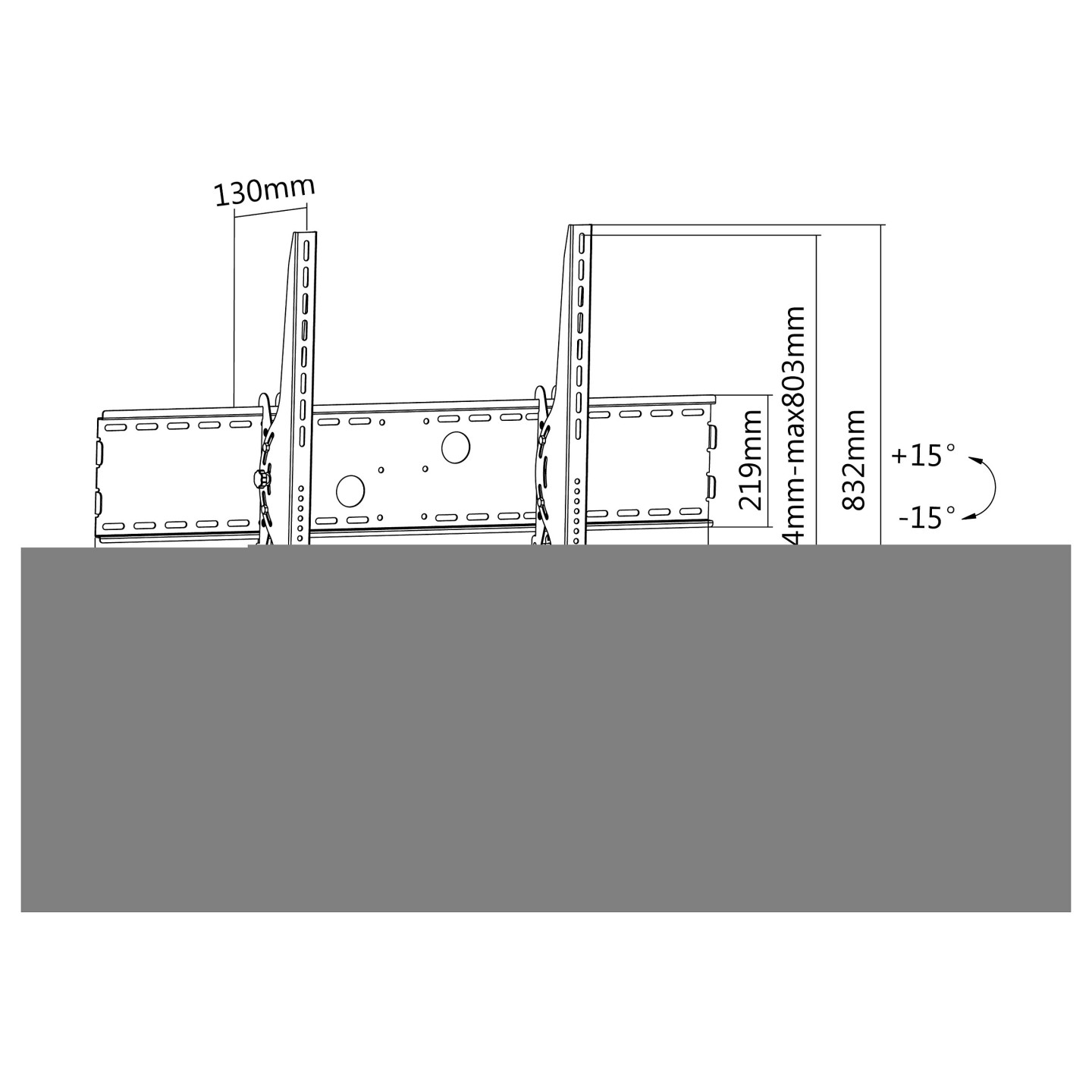 Equip Wandhalterung 60'-100' 1TFT neig Curv.1Gelenk 100kg sw retail — Buy in Cyprus with Fast Delivery