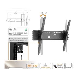 Equip Wandhalterung 60'-100' 1TFT neig Curv.1Gelenk 100kg sw retail — Buy in Cyprus with Fast Delivery