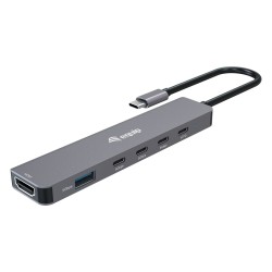Equip Adapter USB-C- to HDMI 4xUSB-C USB-A 4K 60Hz 0.25m Alu. — Buy in Cyprus with Fast Delivery