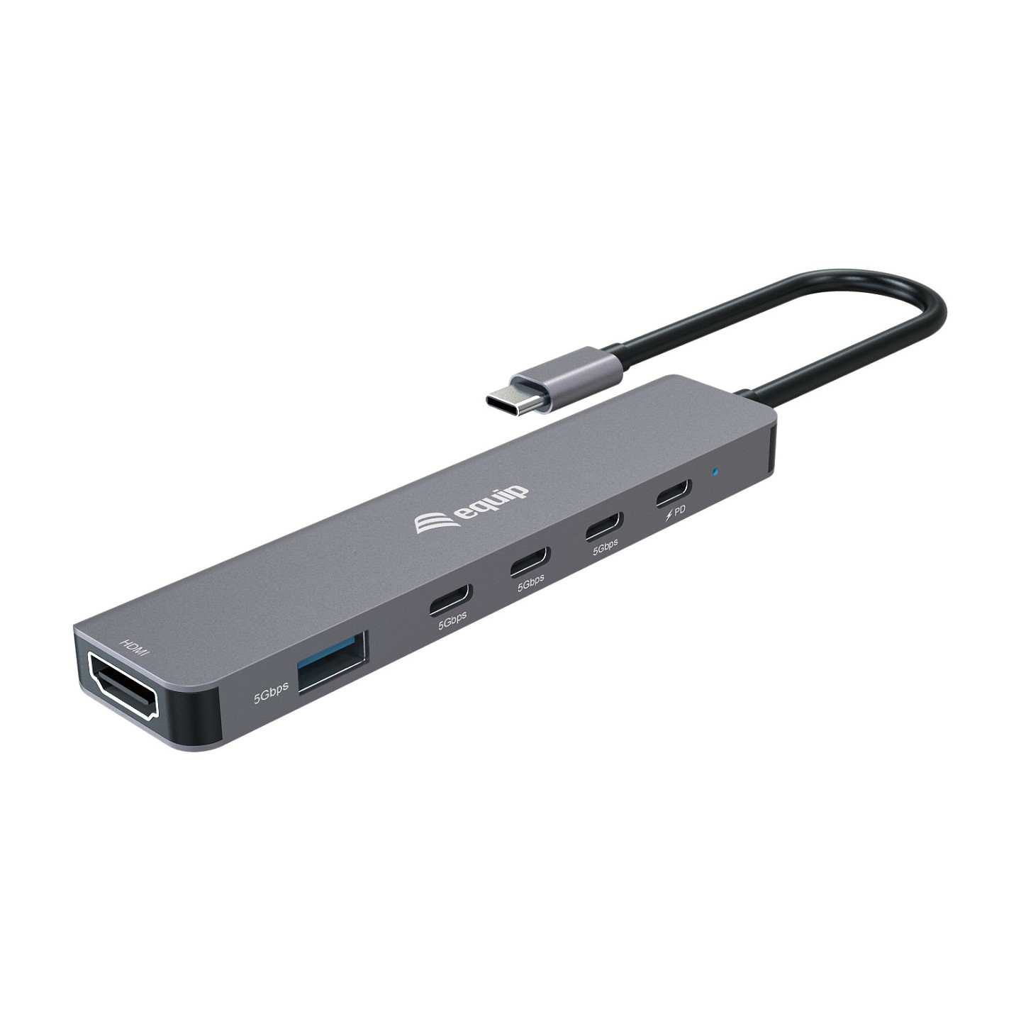 Equip Adapter USB-C- to HDMI 4xUSB-C USB-A 4K 60Hz 0.25m Alu. — Buy in Cyprus with Fast Delivery