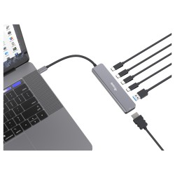 Equip Adapter USB-C- to HDMI 4xUSB-C USB-A 4K 60Hz 0.25m Alu. — Buy in Cyprus with Fast Delivery