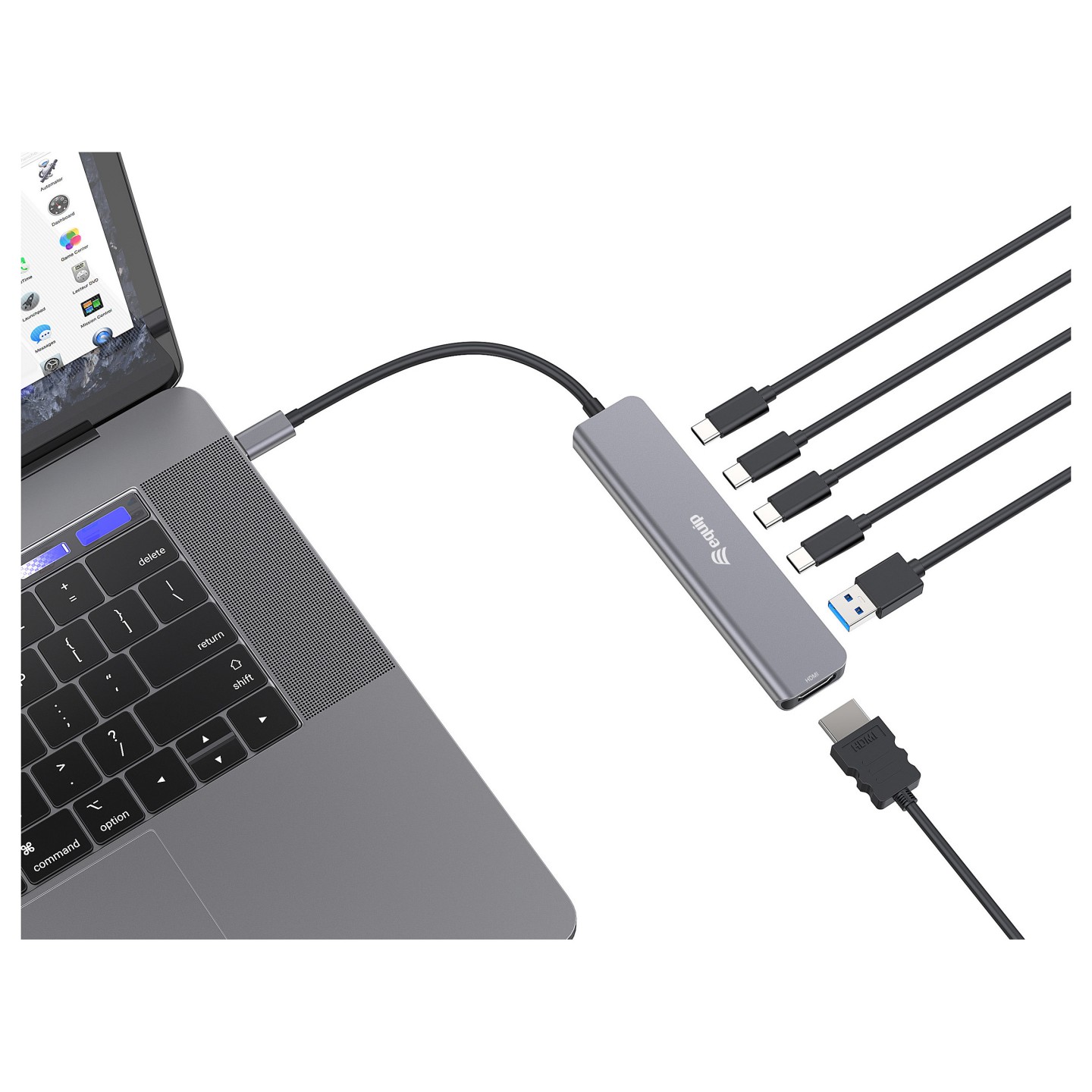 Equip Adapter USB-C- to HDMI 4xUSB-C USB-A 4K 60Hz 0.25m Alu. — Buy in Cyprus with Fast Delivery