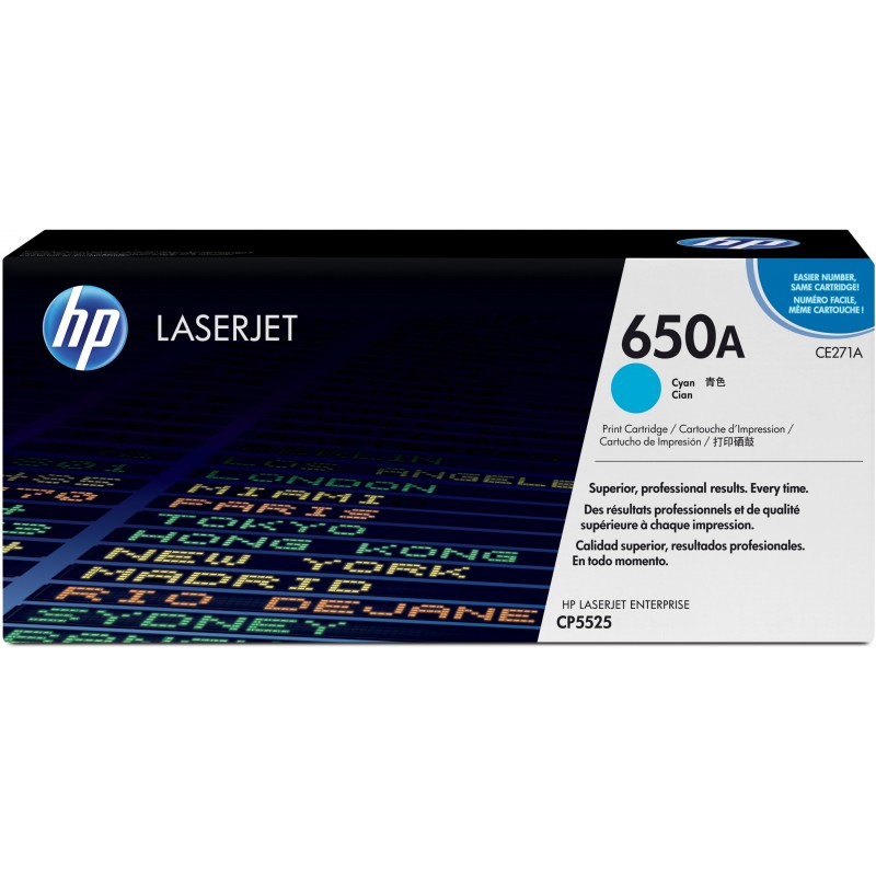 Buy HP 650A CE271A Cyan Original LaserJet Toner Cartridge - Standard Yield 15,00... in Cyprus, Nicosia, Limassol, Larnaka, Pafos