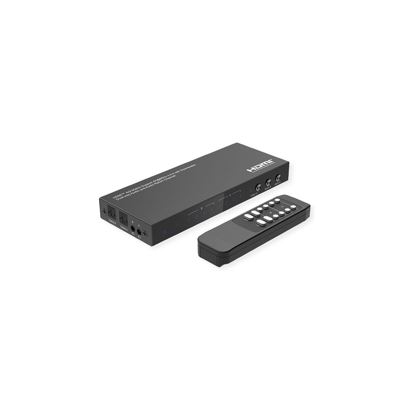 VALUE 4K HDMI Matrix Switch. 4 x 2. mit Fernbedienung — Buy in Cyprus with Fast Delivery