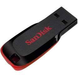 Buy SanDisk Cruzer Blade - 32 GB - USB 2.0 Flash Drive, USB-A, Capless, Black/Red in Cyprus, Nicosia, Limassol, Larnaka, Pafos