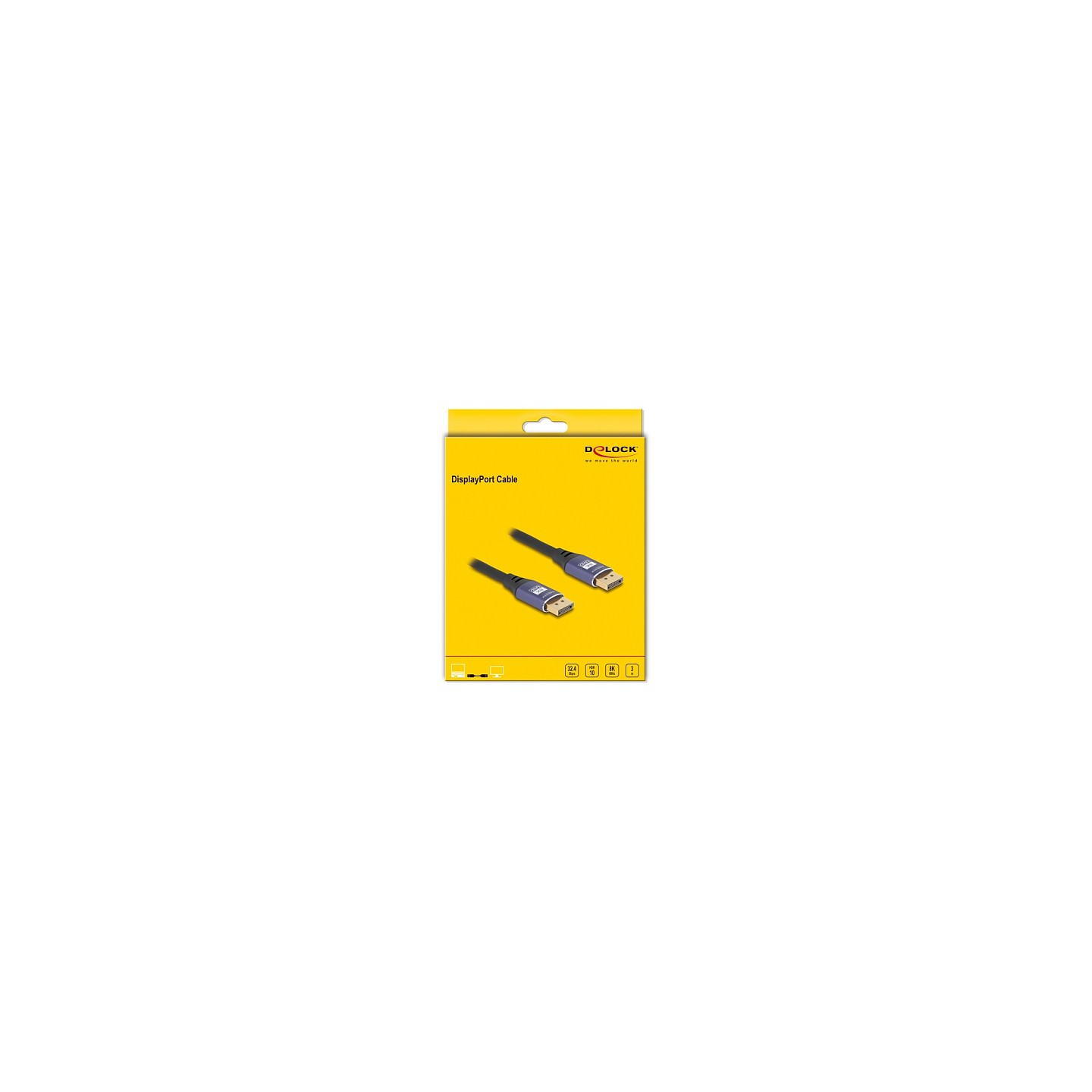 DELOCK DisplayPort Kabel 8K 60 Hz 3m flieder Metall — Buy in Cyprus with Fast Delivery