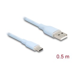 DELOCK USB 2.0 Kabel USB Typ-A St to USB Typ-C St 0.5m blau — Buy in Cyprus with Fast Delivery