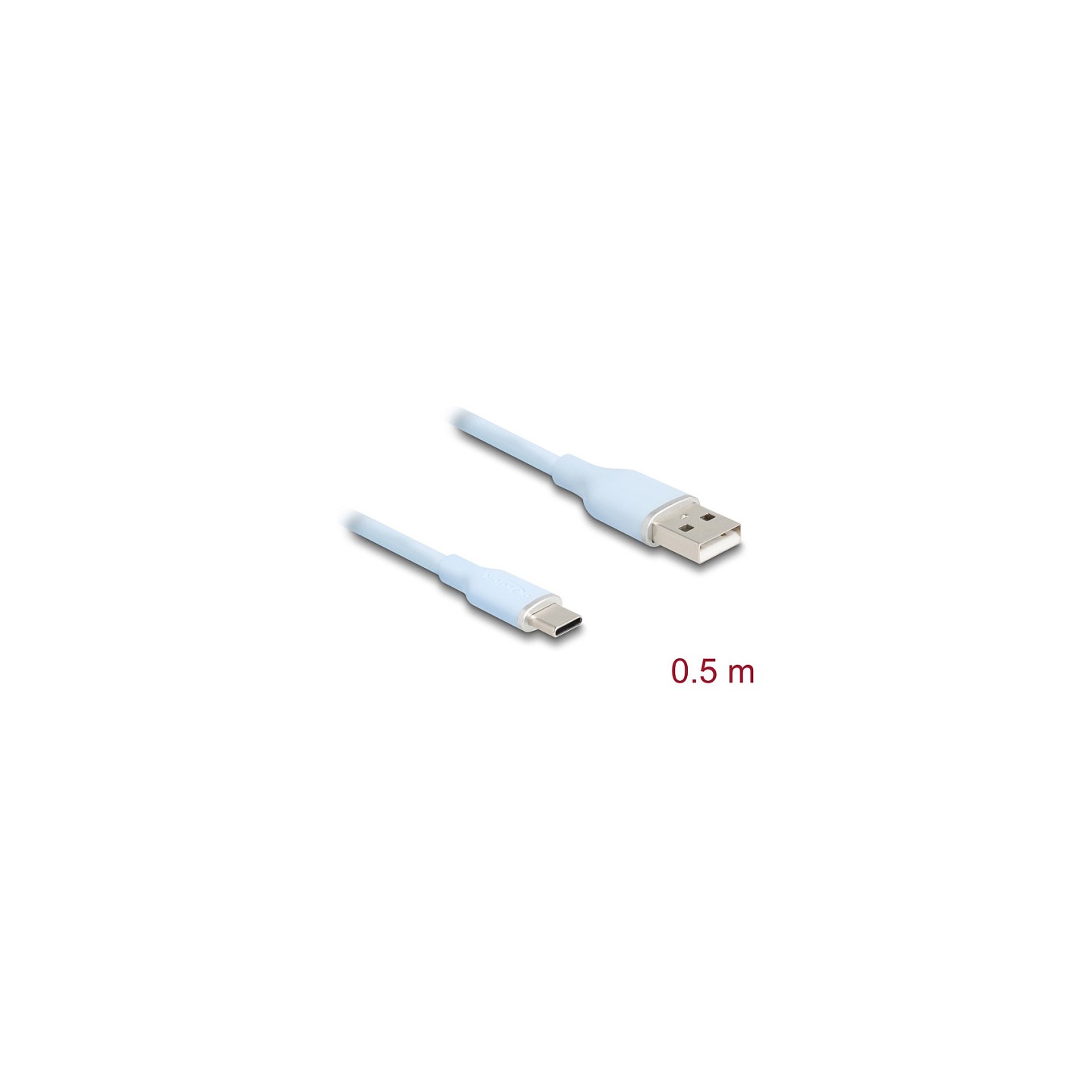 DELOCK USB 2.0 Kabel USB Typ-A St to USB Typ-C St 0.5m blau — Buy in Cyprus with Fast Delivery