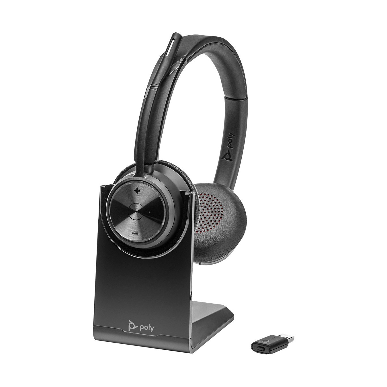 Poly Savi 7320 UC DECT Wireless Binaural Headset - Stereo, USB-A Receiver, Black — Buy in Cyprus with Fast Delivery